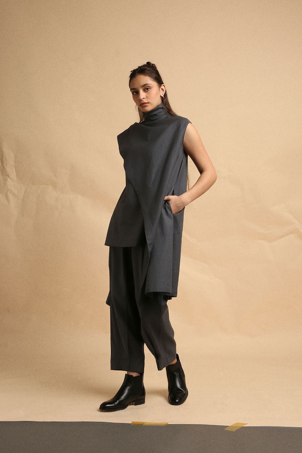 Buy Ash Gray Toga Co-Ord Set (2 PCS) Worldwide