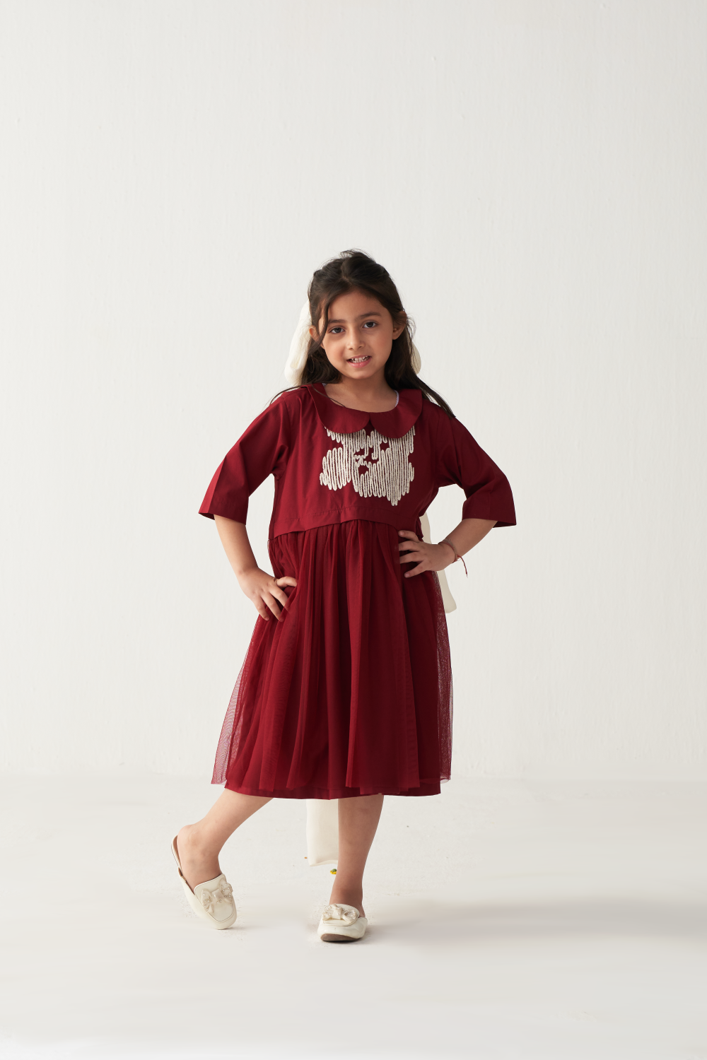 open lace back dress Nala Red Cotton Gingham Peterpan Collar Mini Dress