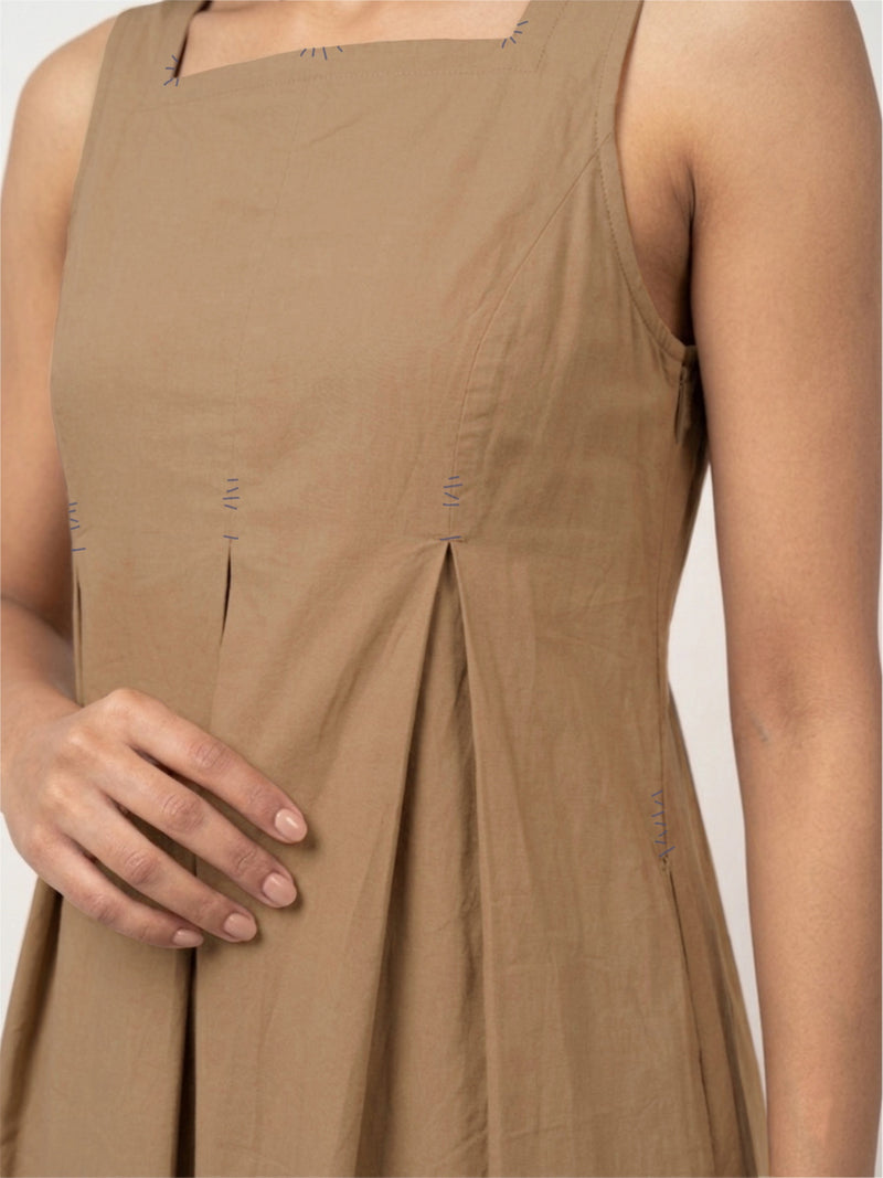 Natalie Beige Dress poplin dress by Doodlage in beige for women Worldwide