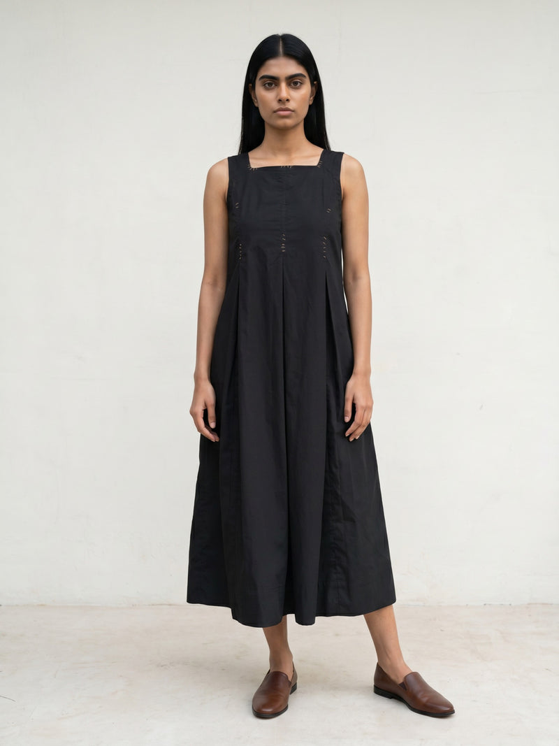 Natalie Black Dress poplin dress by Doodlage in black for women Worldwide