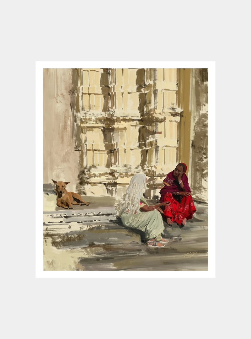 By the Ghat Artprint