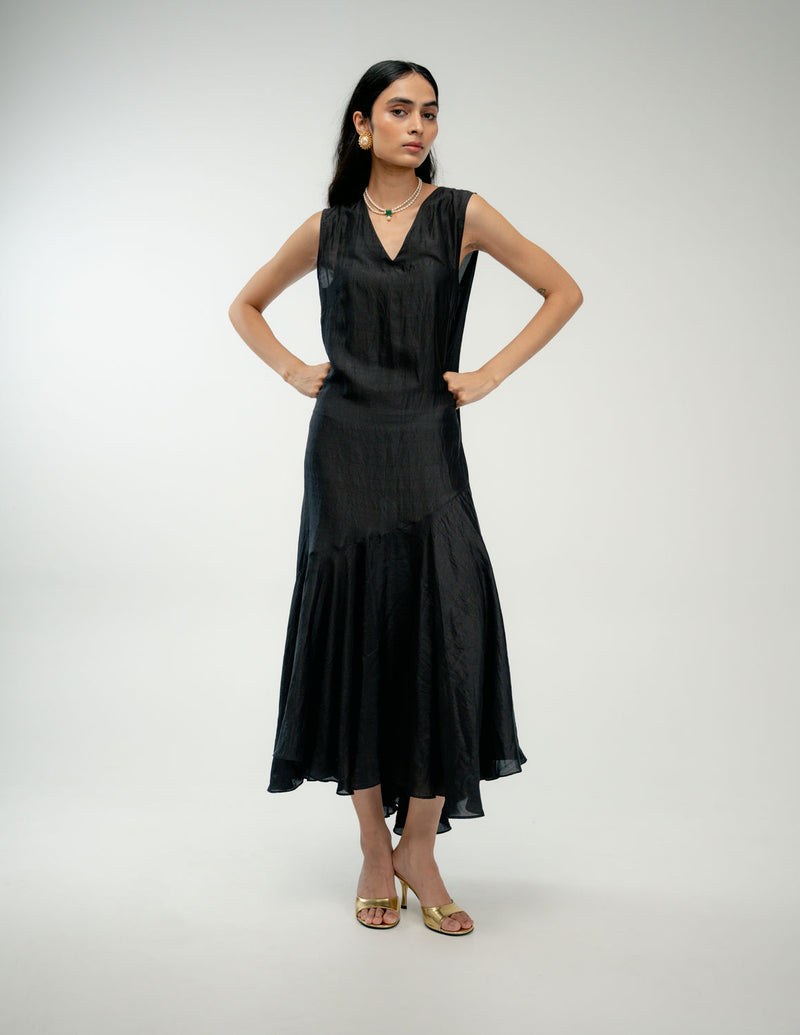 Pink Haze Dress mulberry silk dress by Ode to Odd in black for women Worldwide