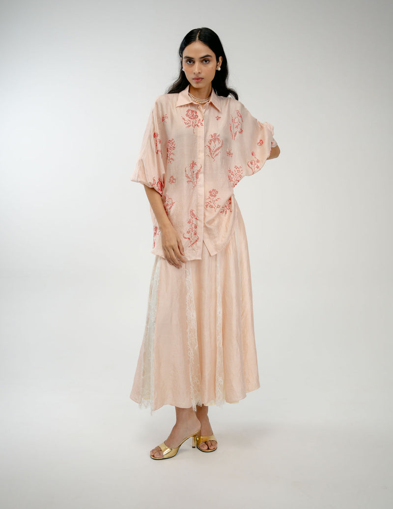 Old Garden Shirt mulberry silk top/shirt by Ode to Odd in pink for women Worldwide