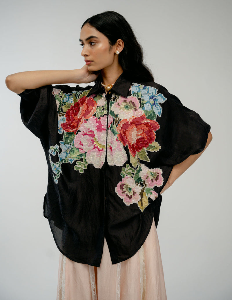 Keepsake Shirt mulberry silk top/shirt by Ode to Odd in black for women Worldwide