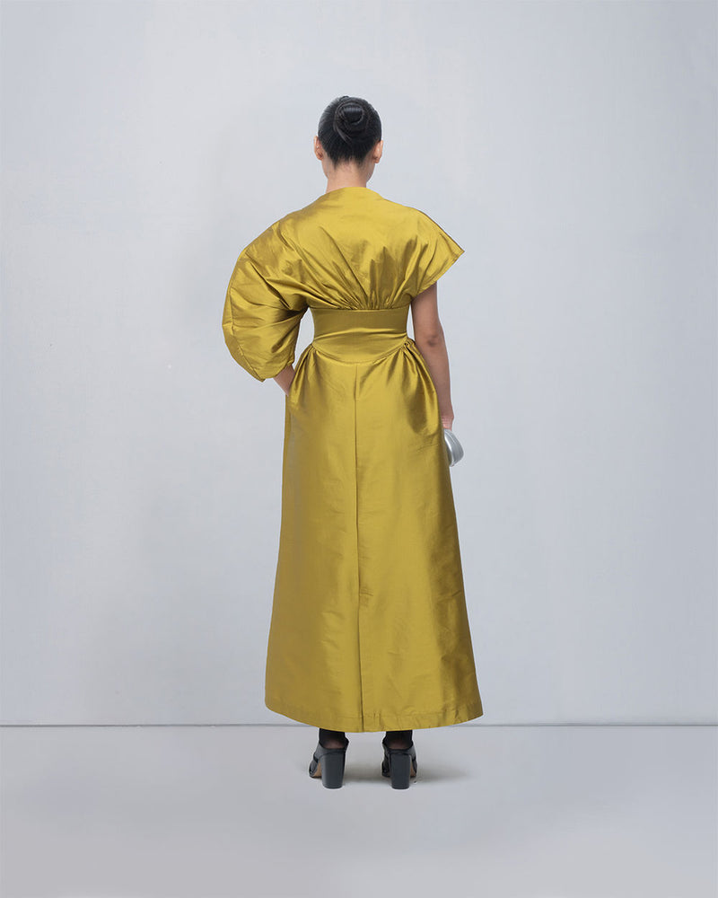 Diana Dress viscose by Leh Studios in green for women Worldwide