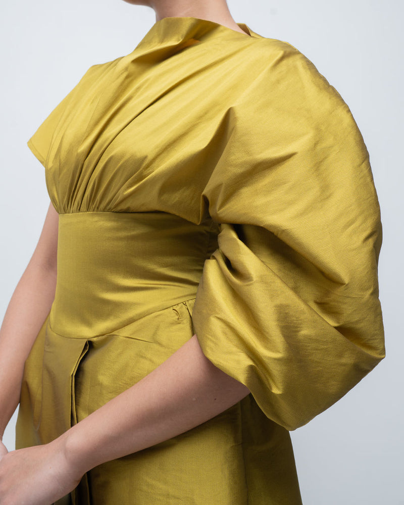 Diana Dress viscose by Leh Studios in green for women Worldwide
