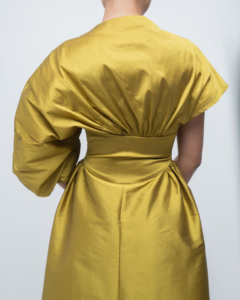 Diana Dress viscose by Leh Studios in green for women Worldwide