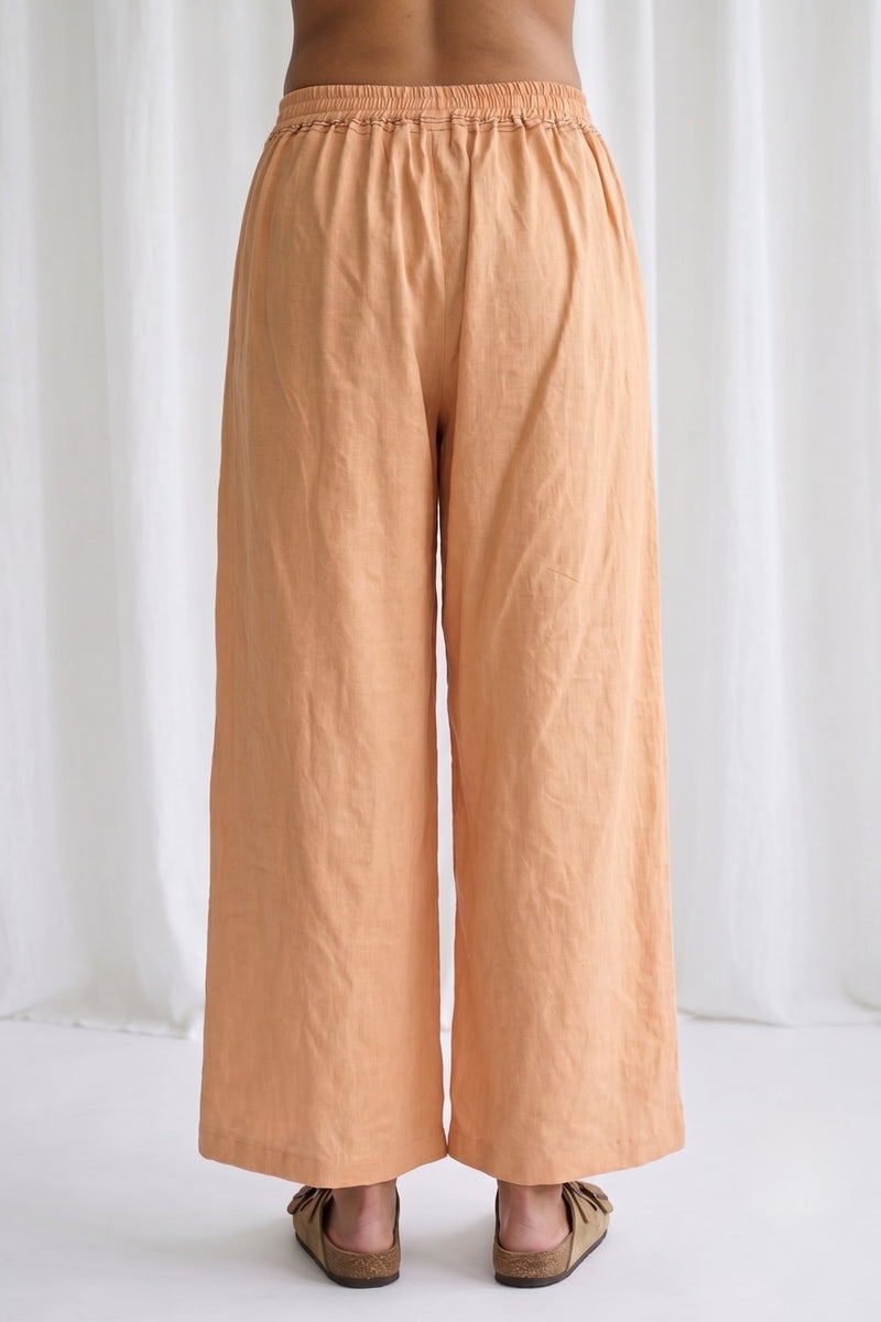 Aurora Beige Pants hemploop, lyocell pant/trouser by Doodlage in beige for women Worldwide