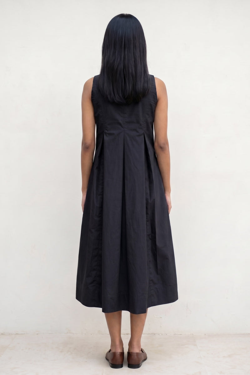 Natalie Black Dress poplin dress by Doodlage in black for women Worldwide