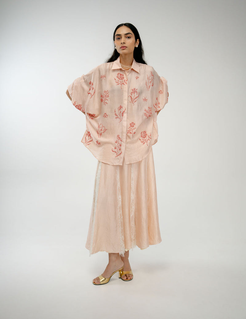 Old Garden Shirt mulberry silk top/shirt by Ode to Odd in pink for women Worldwide