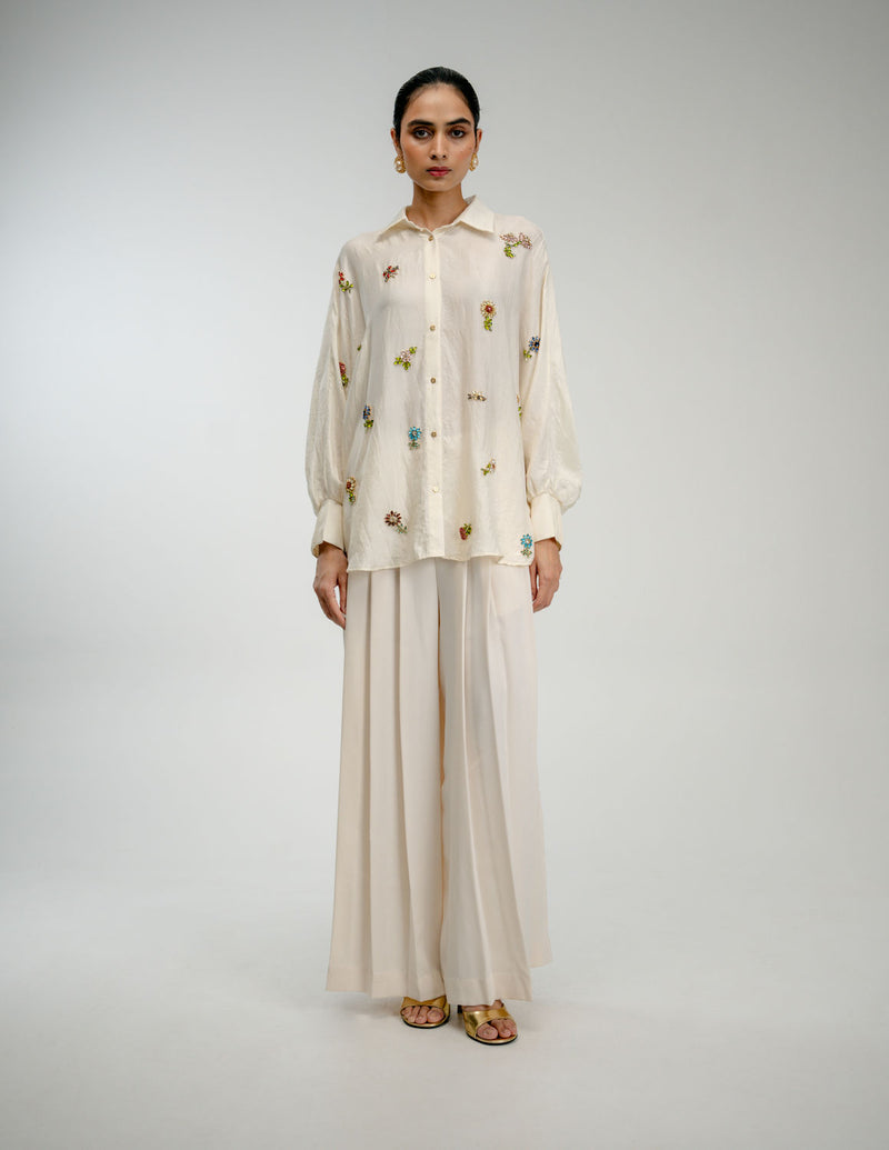 Once Again Shirt mulberry silk top/shirt by Ode to Odd in off white for women Worldwide