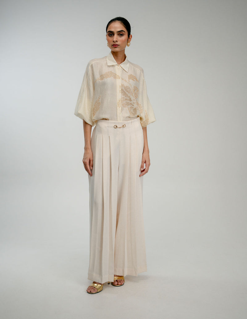 The Afternoon Shirt mulberry silk top/shirt by Ode to Odd in off white for women Worldwide