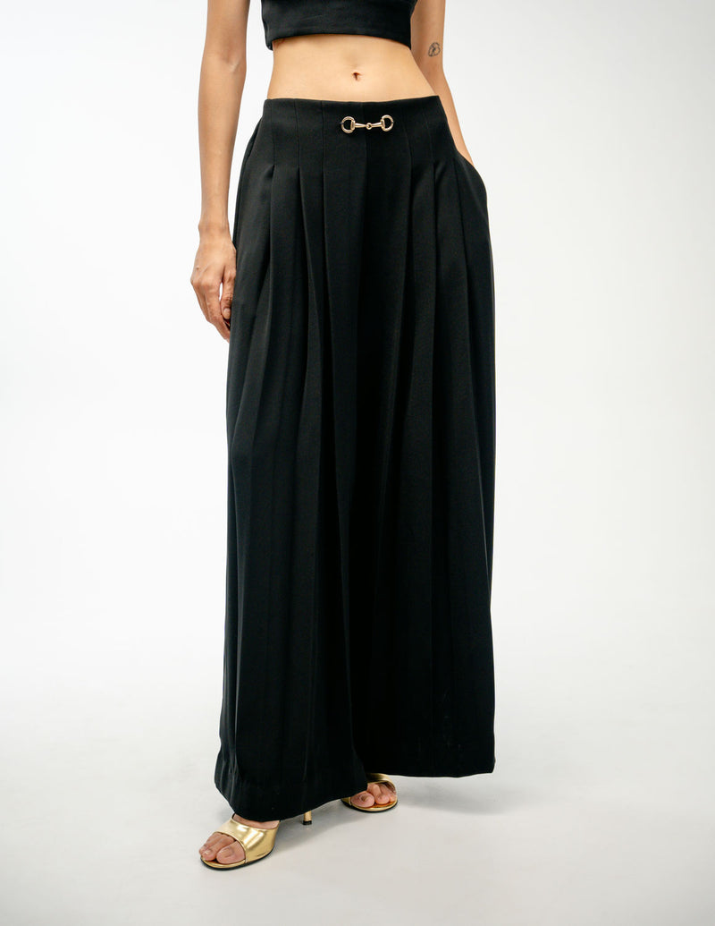 Linger Pants japanese crepe pant/trouser by Ode to Odd in black for women Worldwide