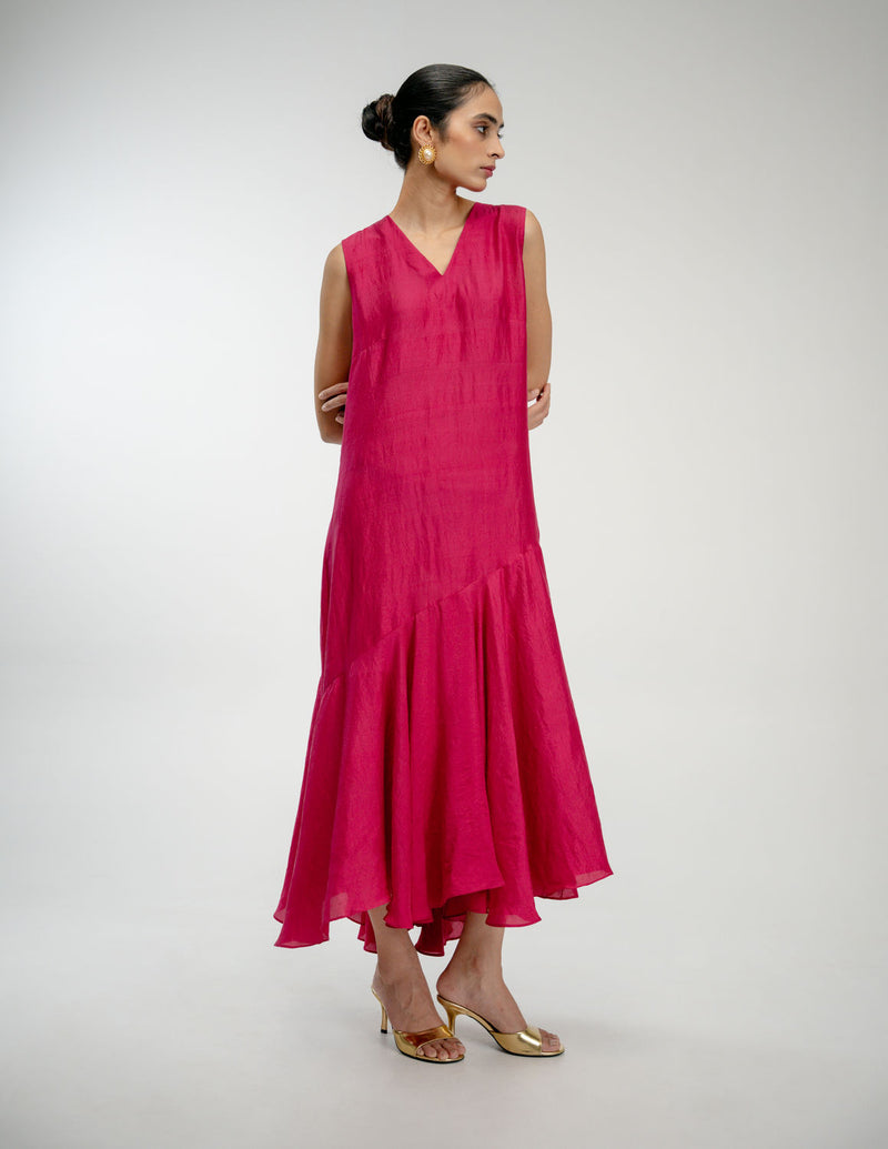 Wild Posy Dress mulberry silk dress by Ode to Odd in pink for women Worldwide