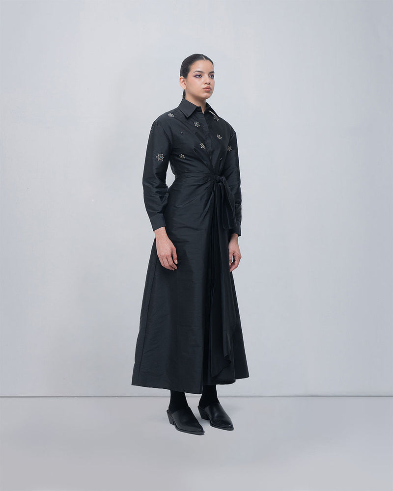 Gabrielle Draped Dress viscose by Leh Studios in black for women Worldwide
