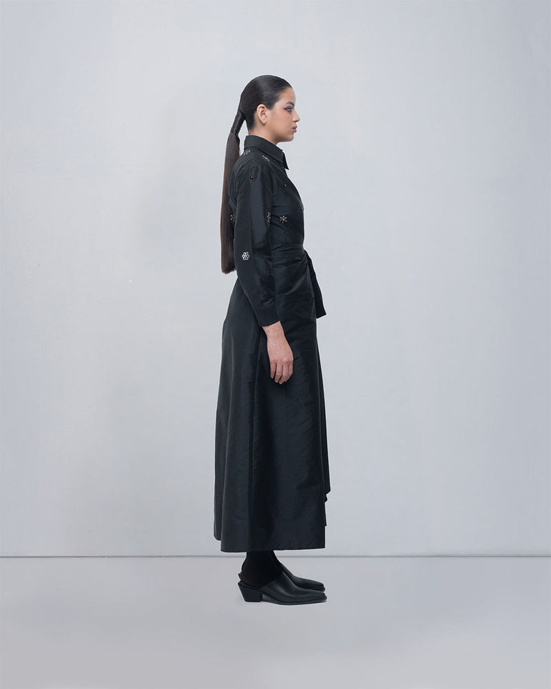 Gabrielle Draped Dress viscose by Leh Studios in black for women Worldwide