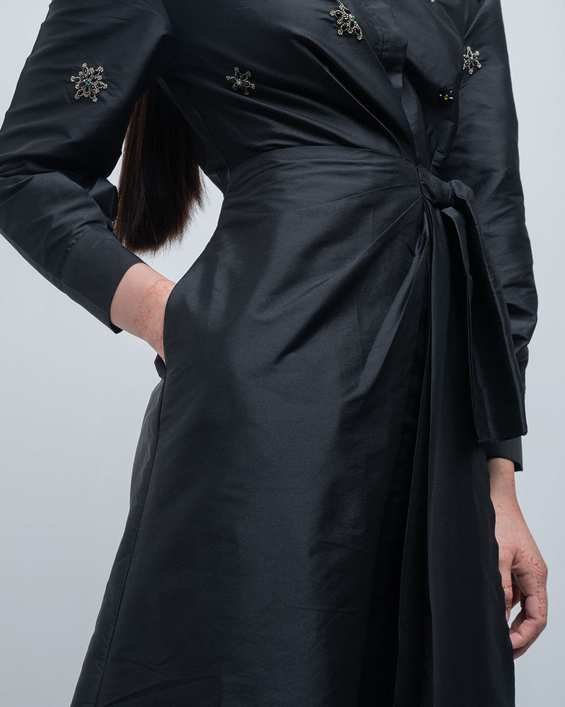 Gabrielle Draped Dress viscose by Leh Studios in black for women Worldwide