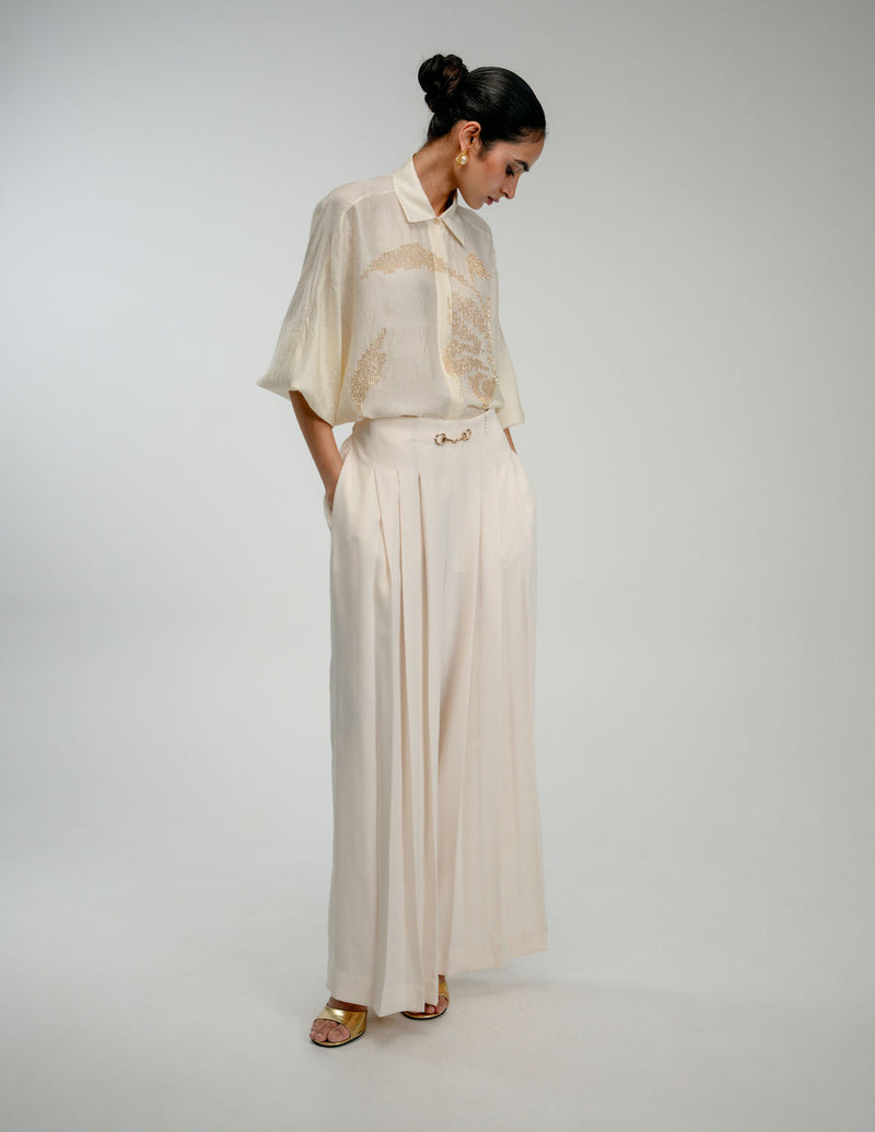 The Afternoon Shirt mulberry silk top/shirt by Ode to Odd in off white for women Worldwide