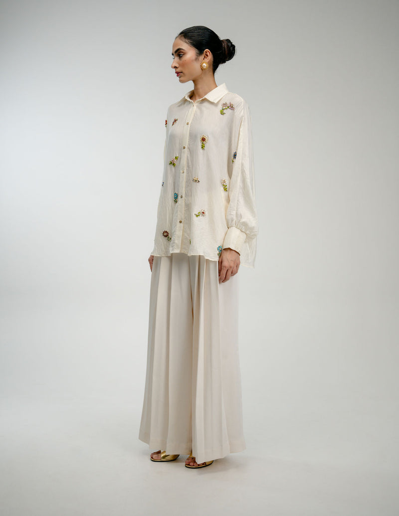 Once Again Shirt mulberry silk top/shirt by Ode to Odd in off white for women Worldwide