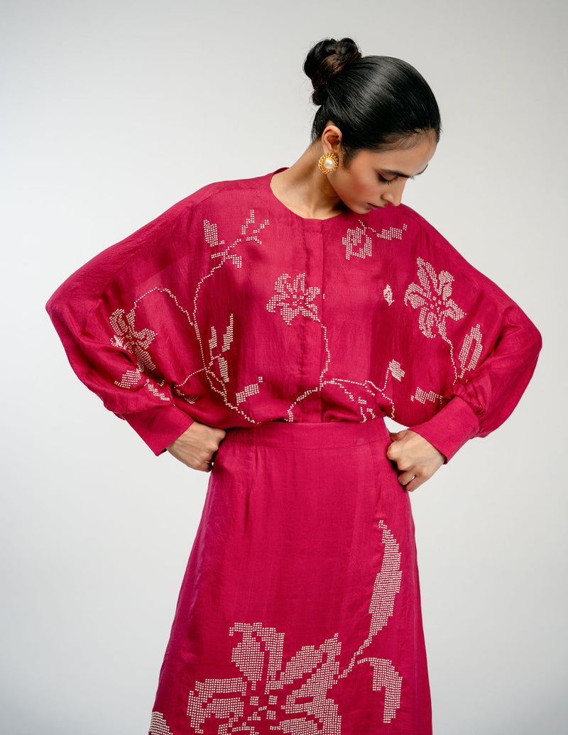 Sunday Window Shirt mulberry silk top/shirt by Ode to Odd in pink for women Worldwide