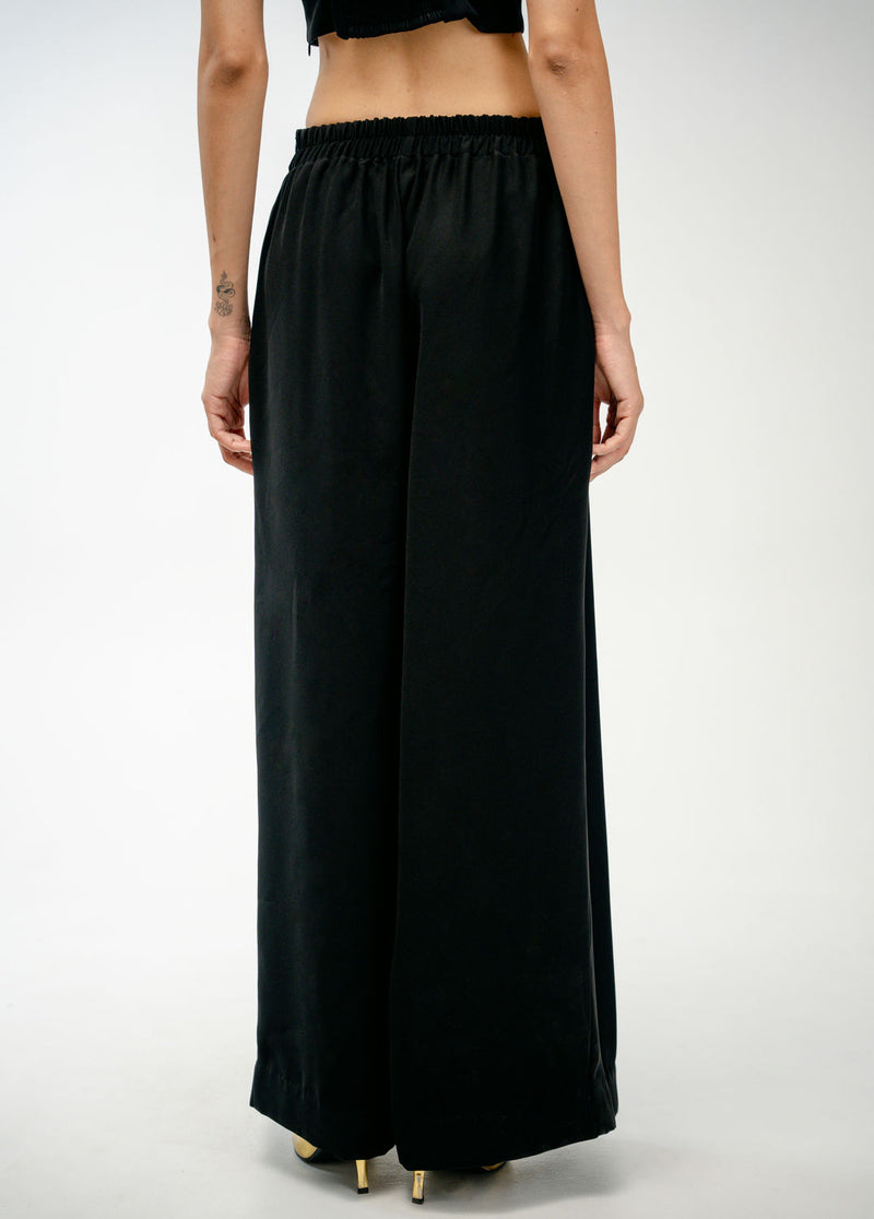 Linger Pants japanese crepe pant/trouser by Ode to Odd in black for women Worldwide