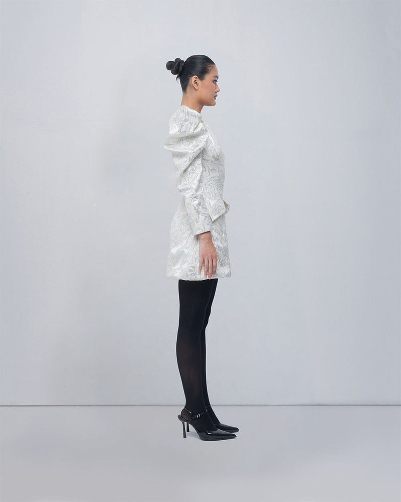 Layla Dress viscose by Leh Studios in ivory for women Worldwide