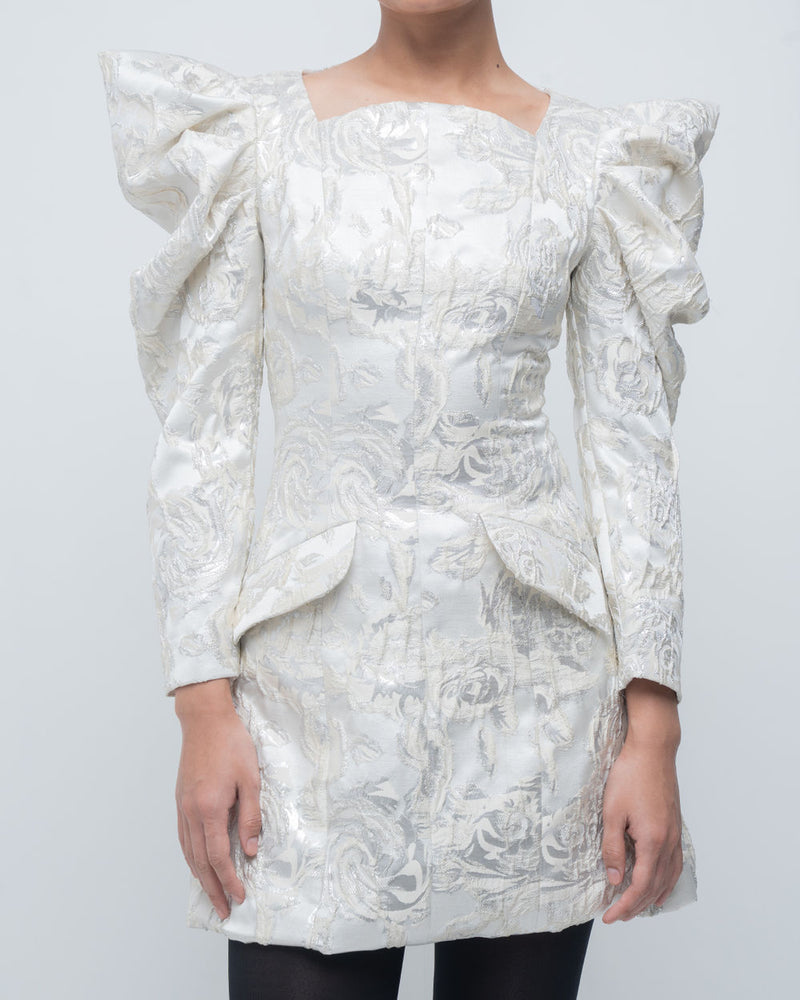 Layla Dress viscose by Leh Studios in ivory for women Worldwide