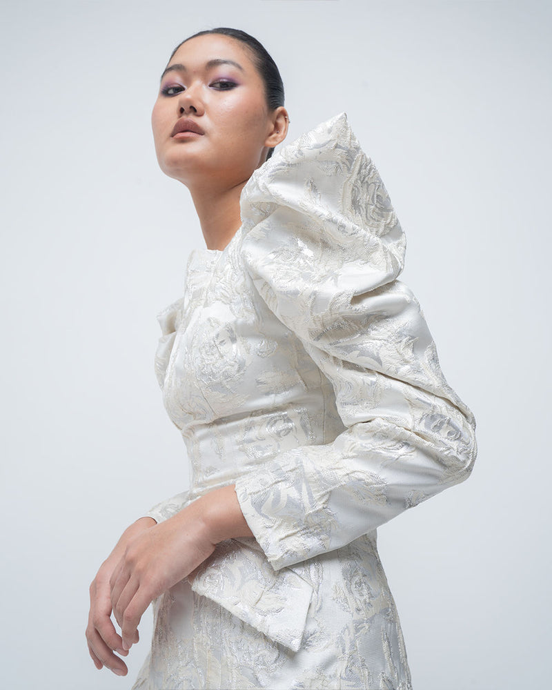Layla Dress viscose by Leh Studios in ivory for women Worldwide