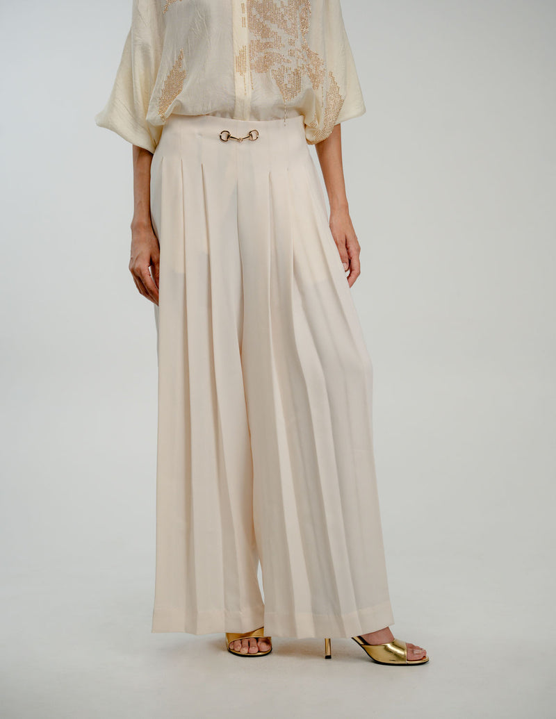 Pause Pants japanese crepe pant/trouser by Ode to Odd in off white for women Worldwide