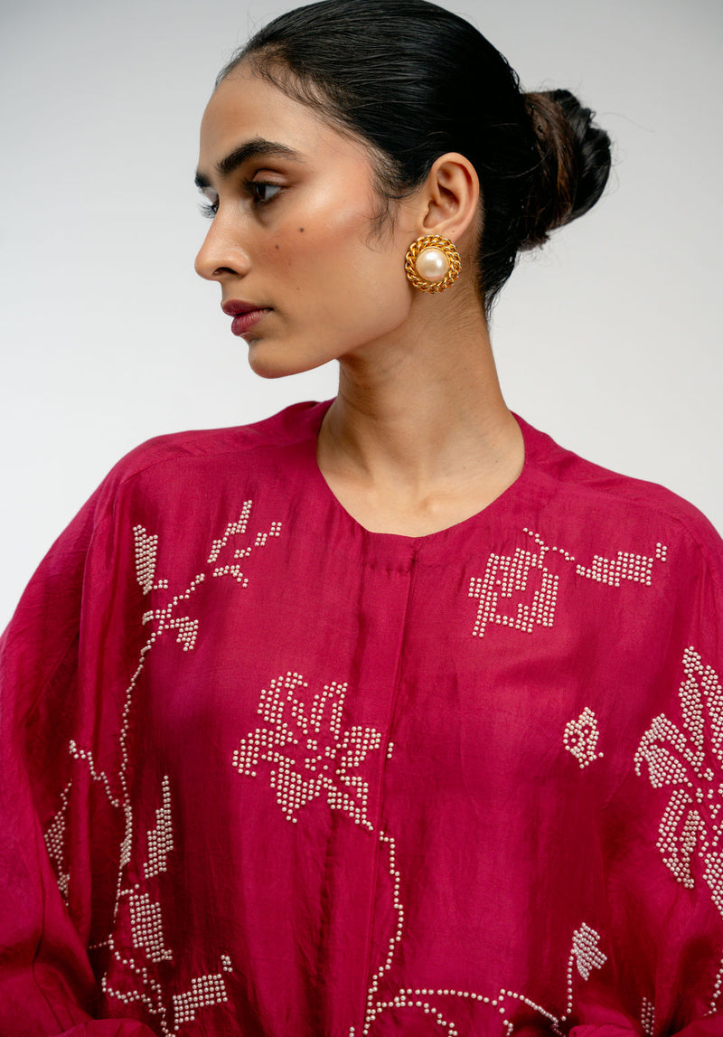 Sunday Window Shirt mulberry silk top/shirt by Ode to Odd in pink for women Worldwide