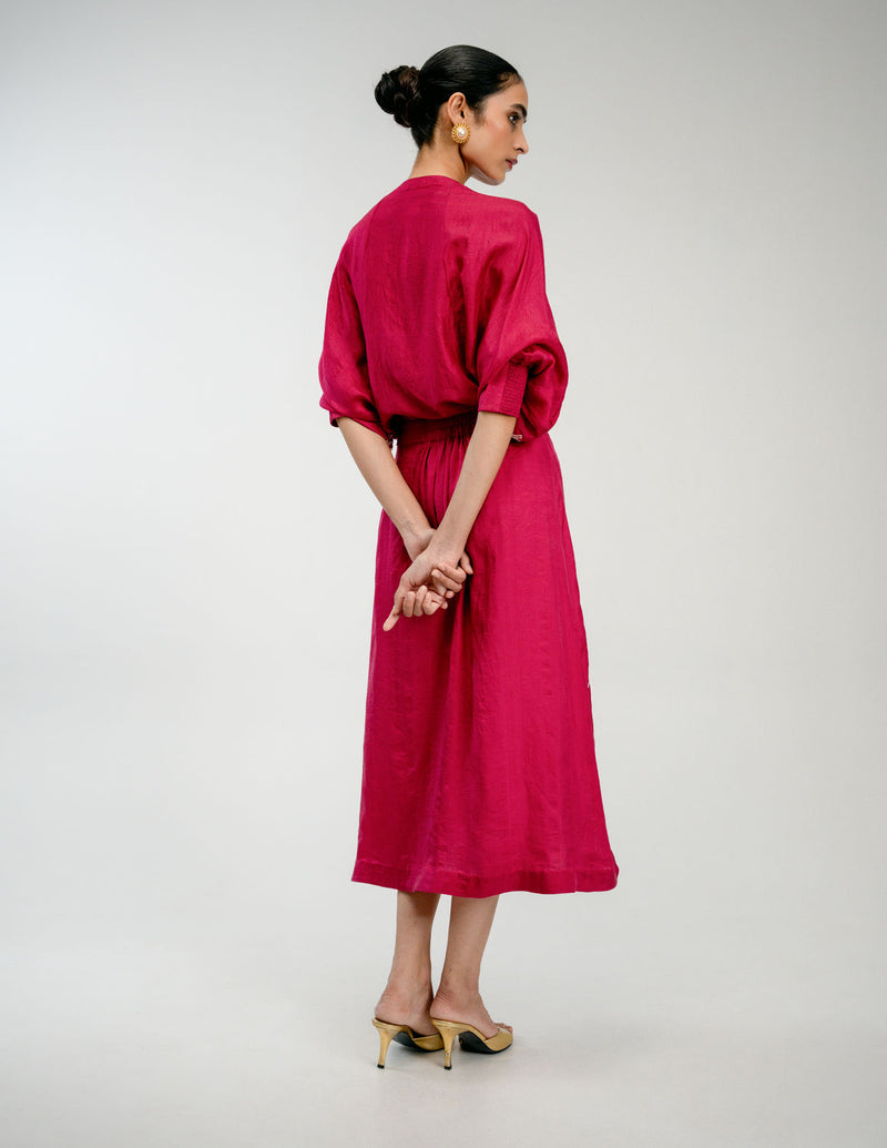 Yours Again Skirt mulberry silk skirt by Ode to Odd in pink for women Worldwide