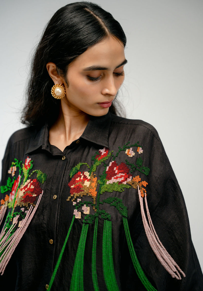 Together Shirt mulberry silk top/shirt by Ode to Odd in black for women Worldwide