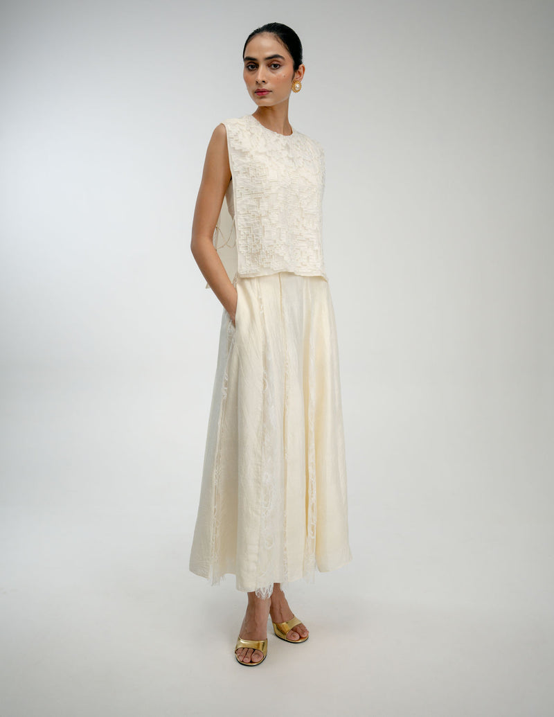 Love Letter Set mulberry silk co-ord set by Ode to Odd in off white for women Worldwide