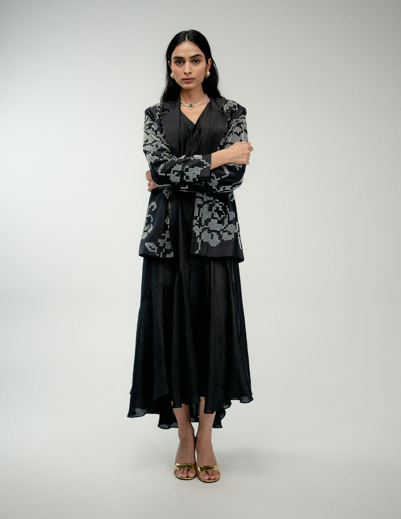 The Promise Set mulberry silk dress by Ode to Odd in black for women Worldwide