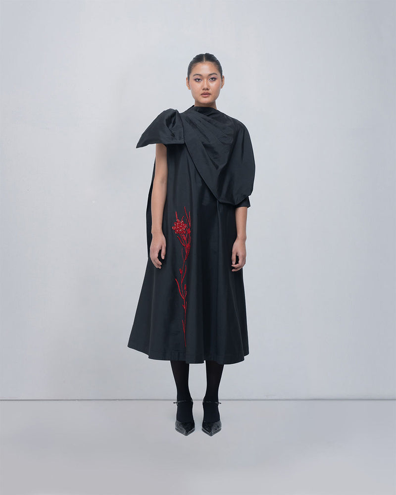 Estelle Dress viscose by Leh Studios in black for women Worldwide