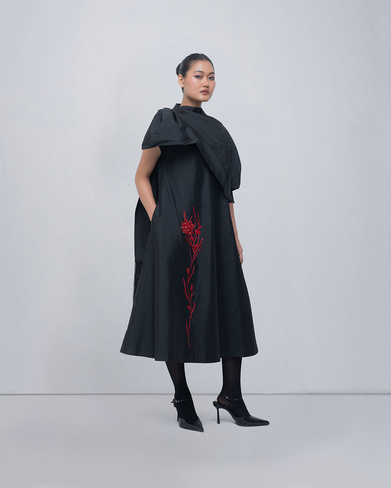 Estelle Dress viscose by Leh Studios in black for women Worldwide