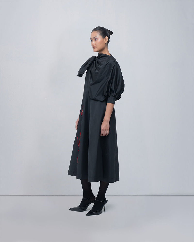 Estelle Dress viscose by Leh Studios in black for women Worldwide