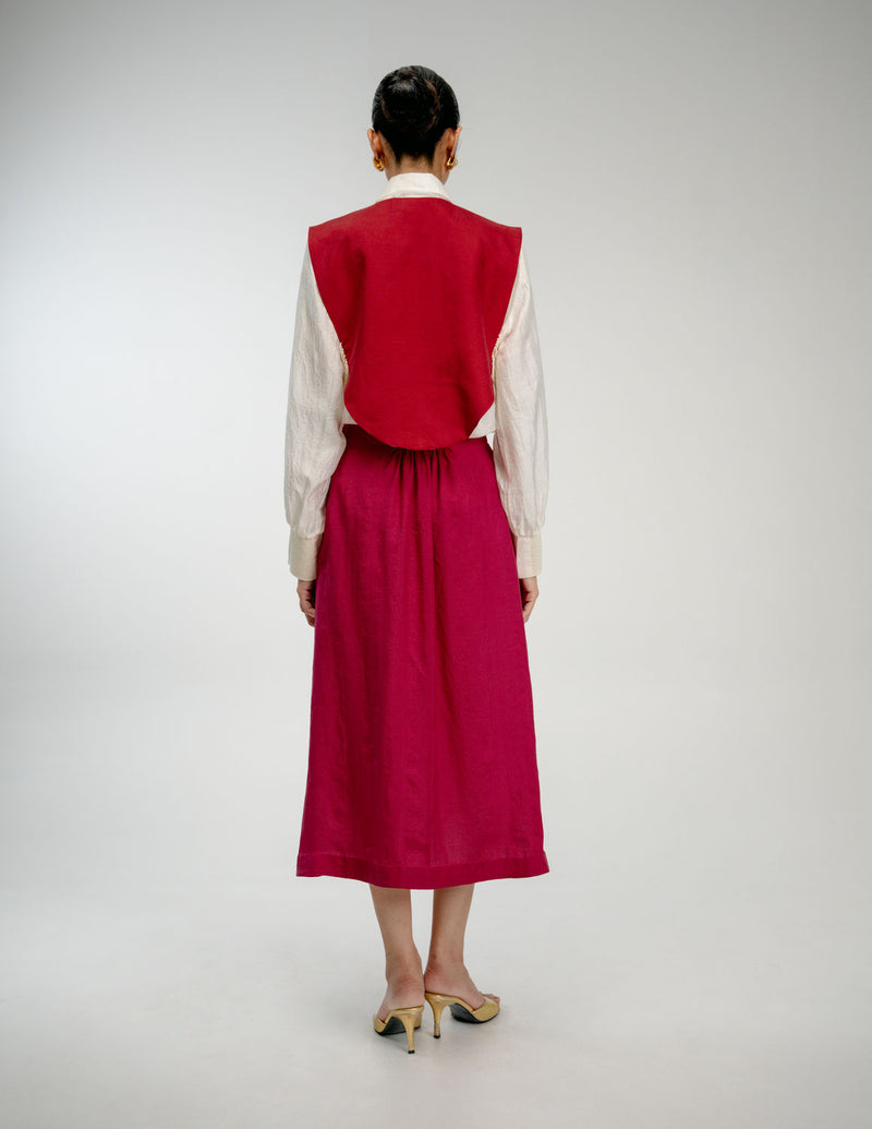 From Before Set mulberry silk co-ord set by Ode to Odd in red for women Worldwide