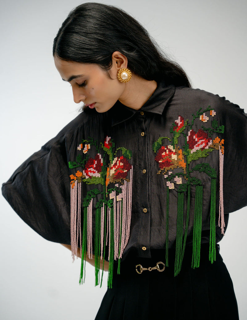 Together Shirt mulberry silk top/shirt by Ode to Odd in black for women Worldwide