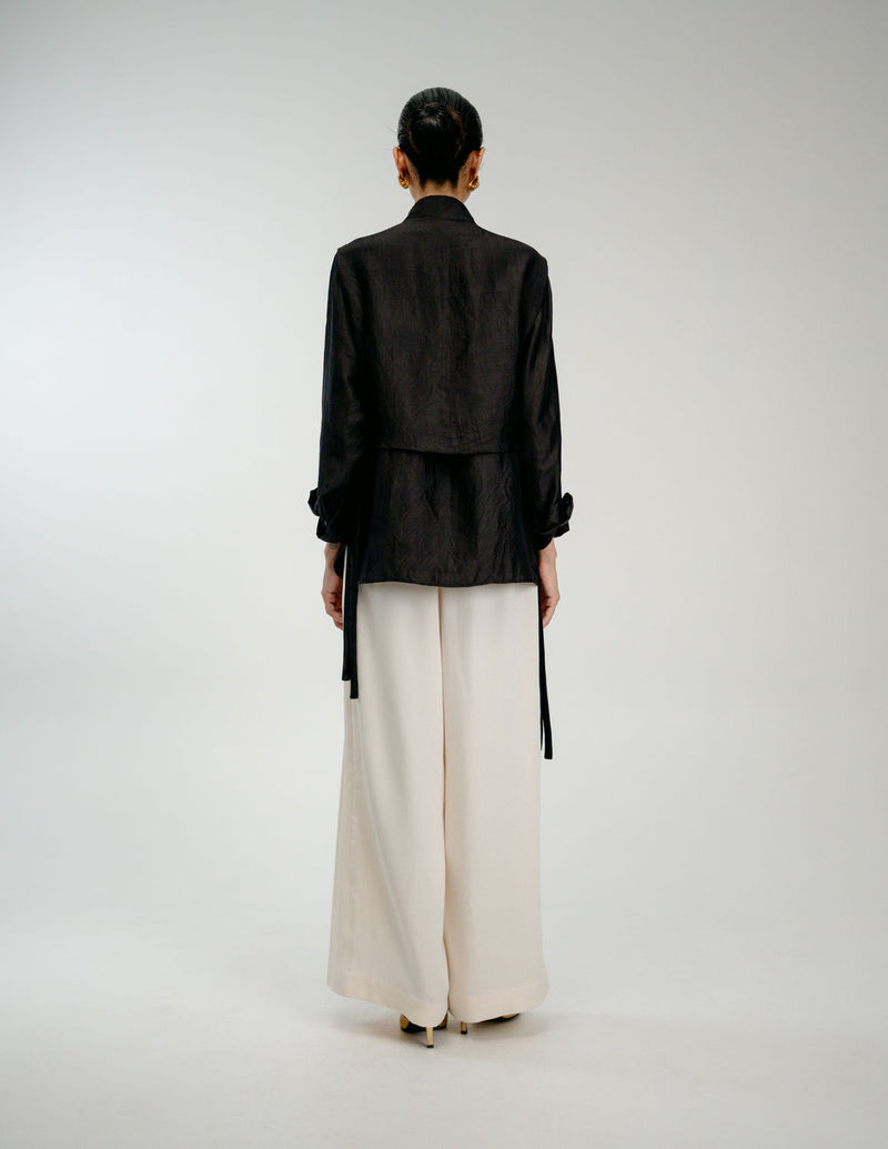 Wild Garden Shirt mulberry silk top/shirt by Ode to Odd in black for women Worldwide