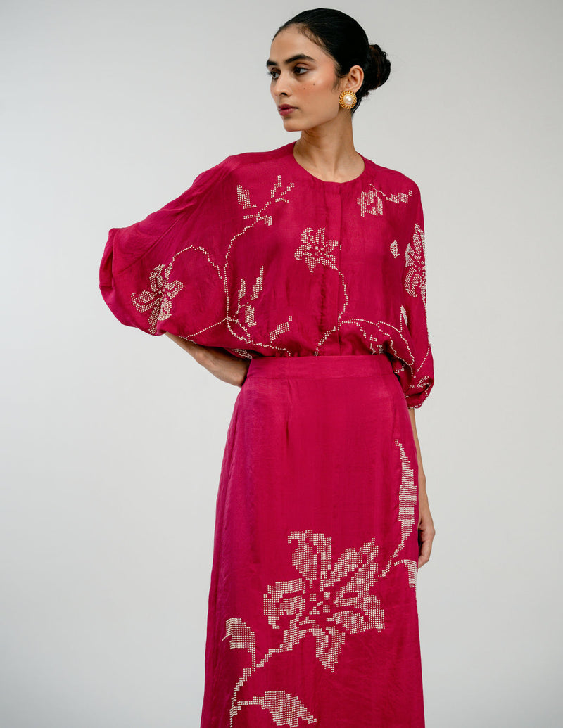 Sunday Window Shirt mulberry silk top/shirt by Ode to Odd in pink for women Worldwide