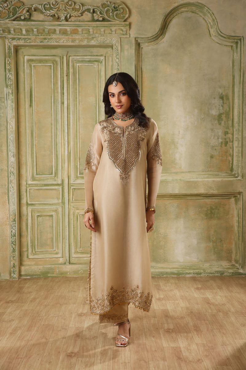 Zar-Rang Ivory Straight Kurta Set