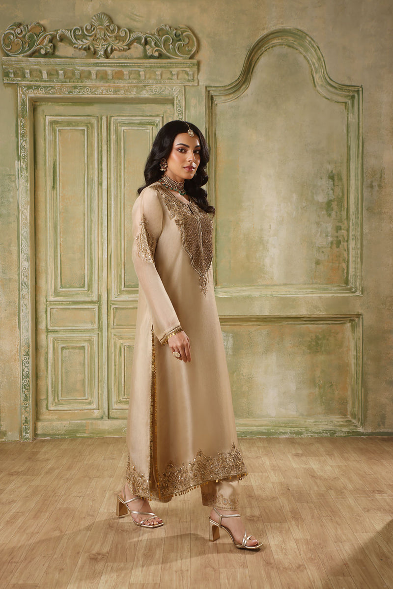 Zar-Rang Ivory Straight Kurta Set