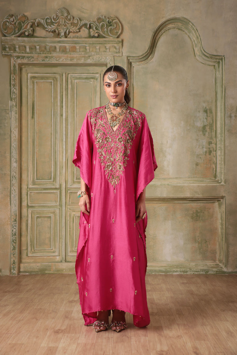 Zar-Rang Pink Kaftan Set
