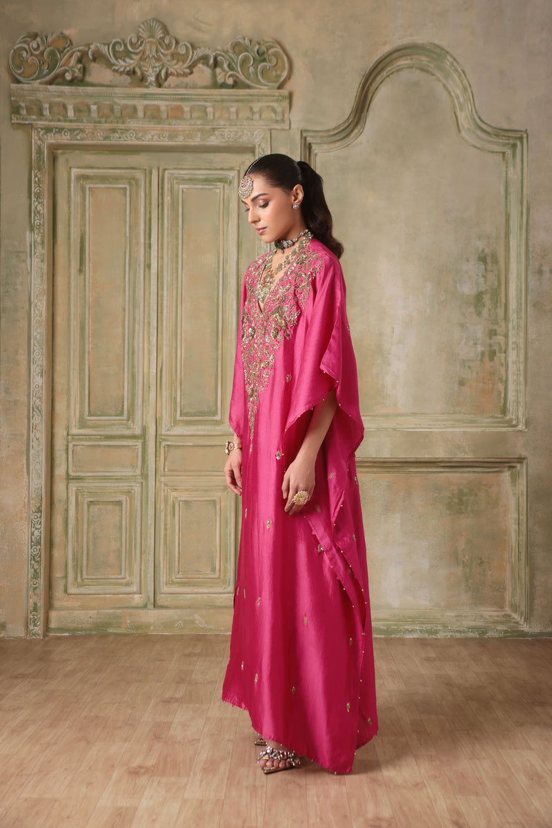 Zar-Rang Pink Kaftan Set