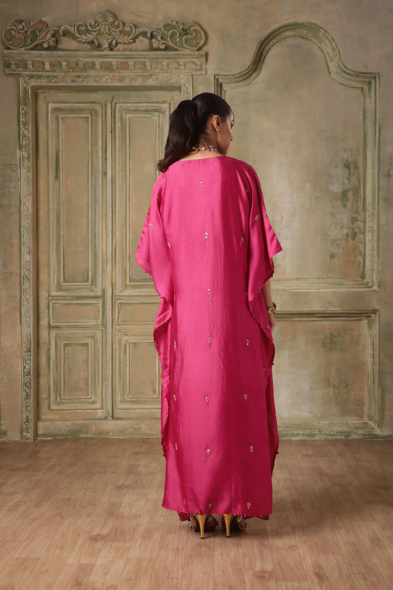 Zar-Rang Pink Kaftan Set