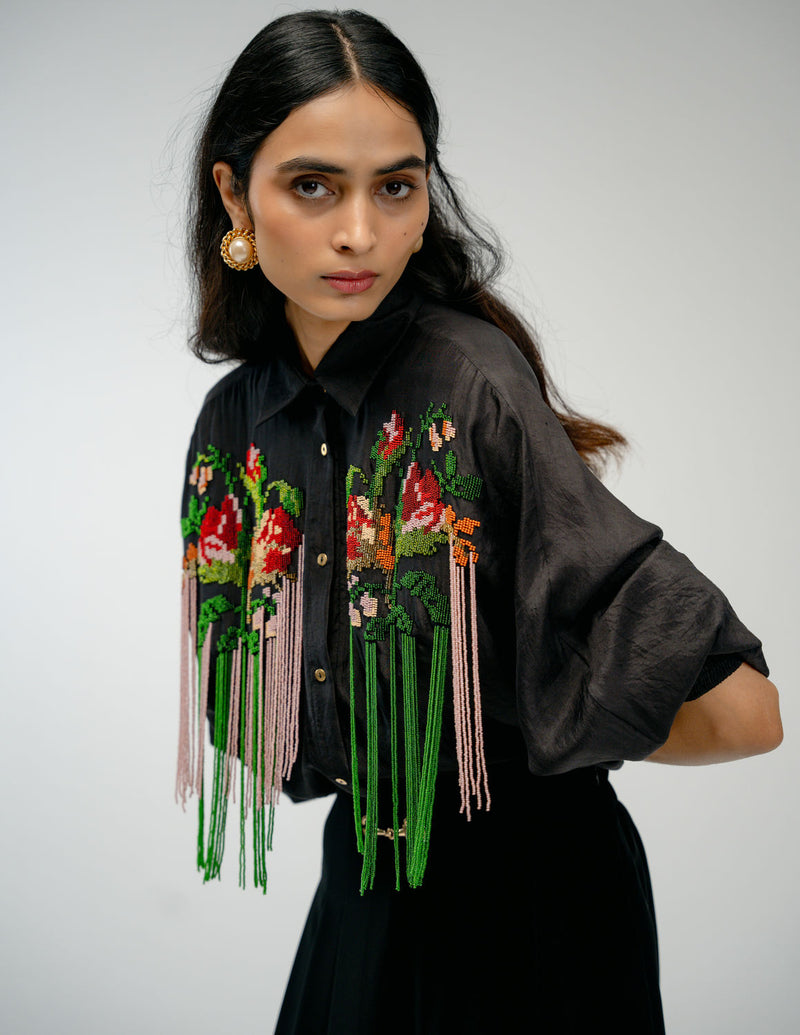 Together Shirt mulberry silk top/shirt by Ode to Odd in black for women Worldwide