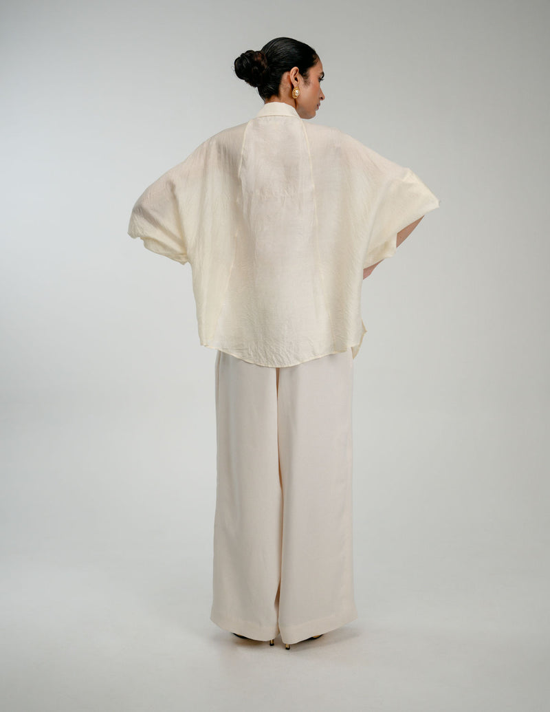 The Afternoon Shirt mulberry silk top/shirt by Ode to Odd in off white for women Worldwide