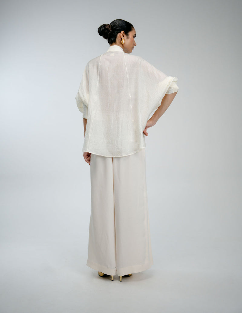 Sampler Shirt mulberry silk top/shirt by Ode to Odd in off white for women Worldwide