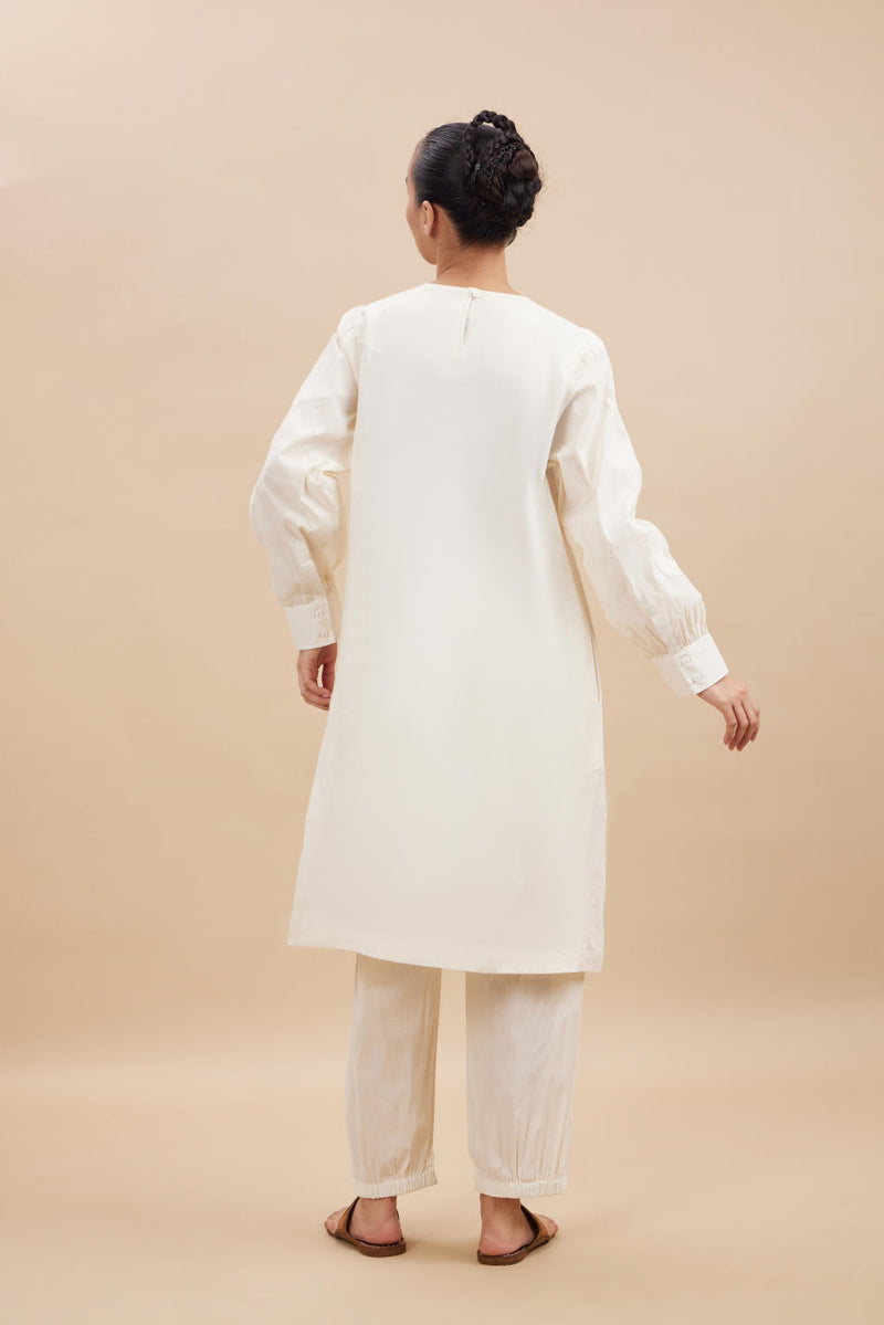 SUNFLOWER SET I cotton by Aavidi in white color for women Worldwide